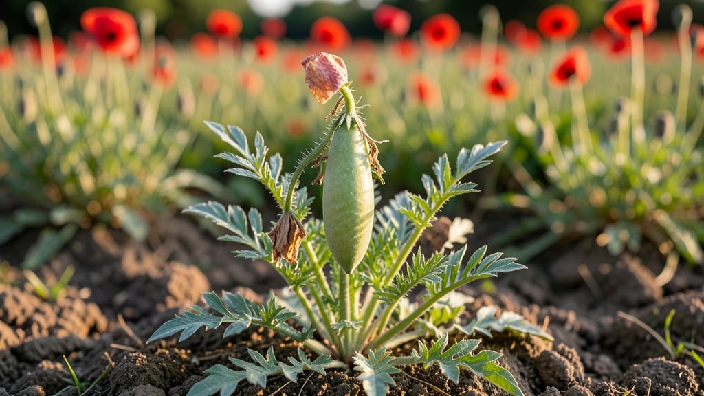 Unripe Poppy Seed Pods: Dry and Store for Next Year’s Blooms