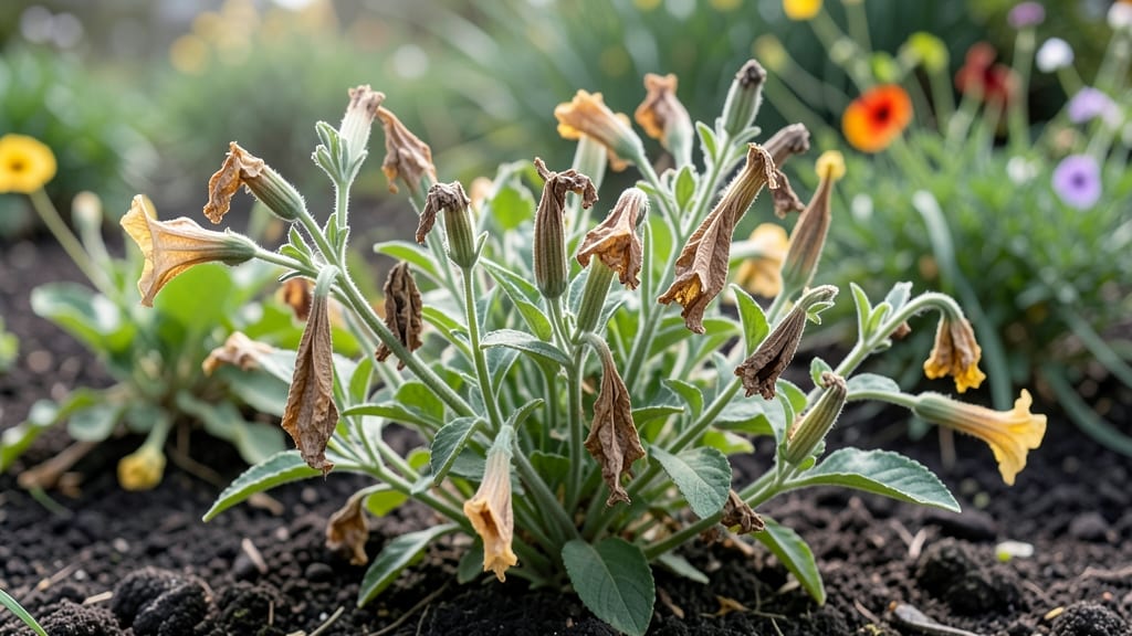 Petunia Seed Pods Image: Dried Pods That Pop Open for Next Year’s Blooms