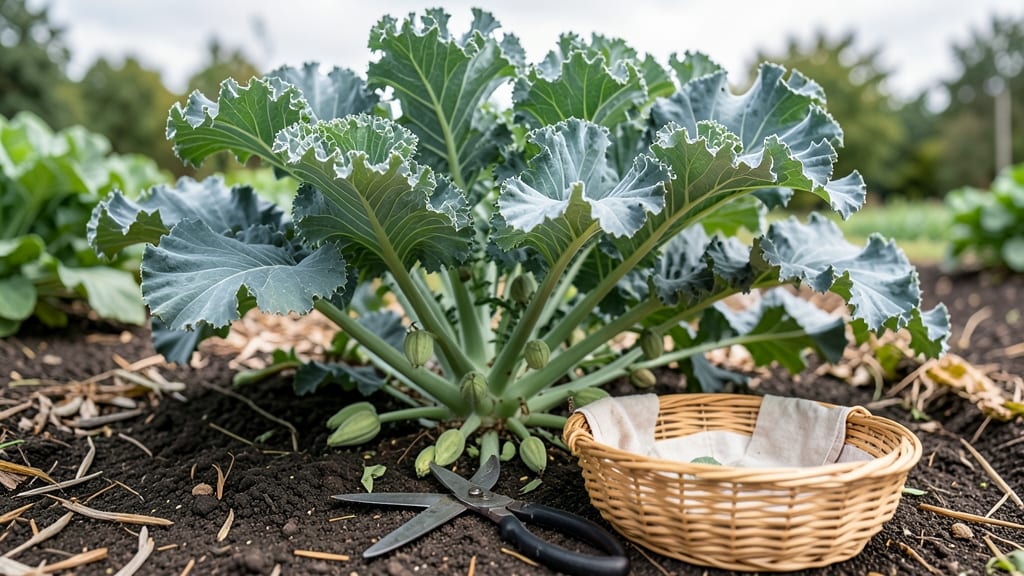 Kale Seed Pods: Male-Female Flower ID for Maximum Seed Yield