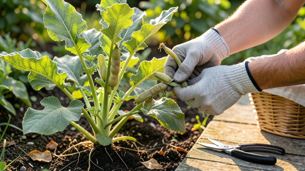 Turnip Seed Pods: Twist-Resistant Harvesting for Viable Seeds Next Season