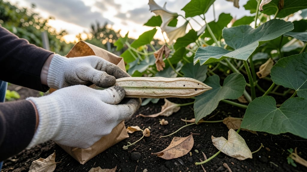 Moonflower Plant Seed Pods: Twist-Free Viability Check Before Storing Seeds